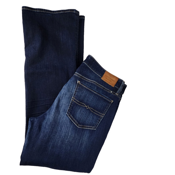 Lucky Brand Women Ankle Sweet Boot Jeans Size 12/31 Mid Rise Twilight Blue Denim - Picture 3 of 15